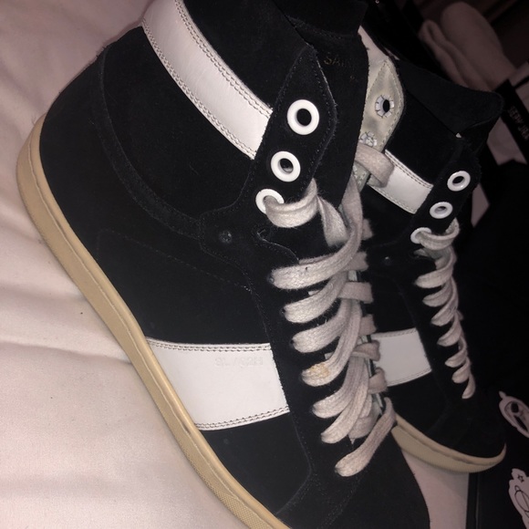saint laurent high top sneakers eu 37 // 7.5 us - Picture 5 of 7